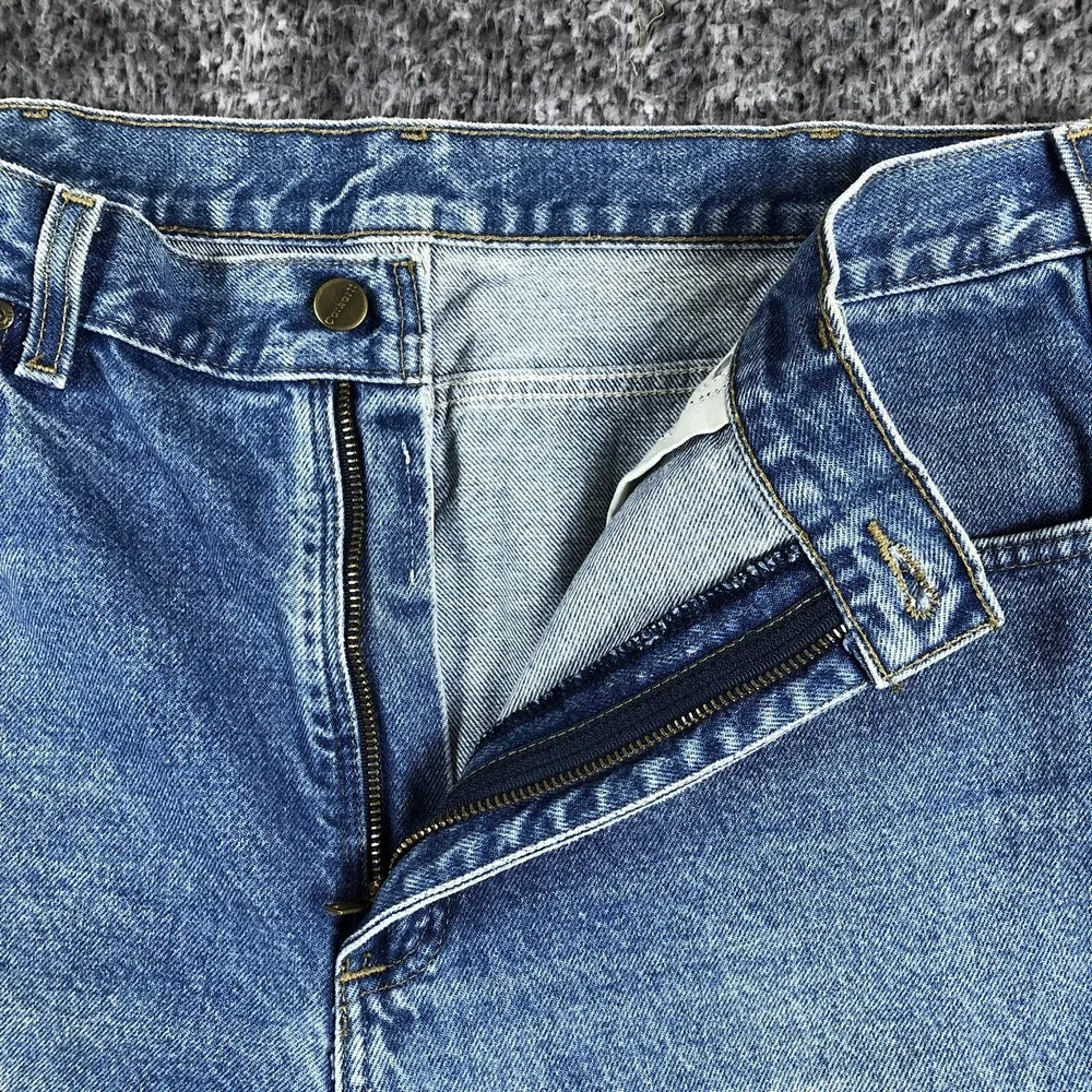 Carhartt Jeans Mens 36x34 Blue Relaxed Fit Straight Leg Denim Light Wash Casual